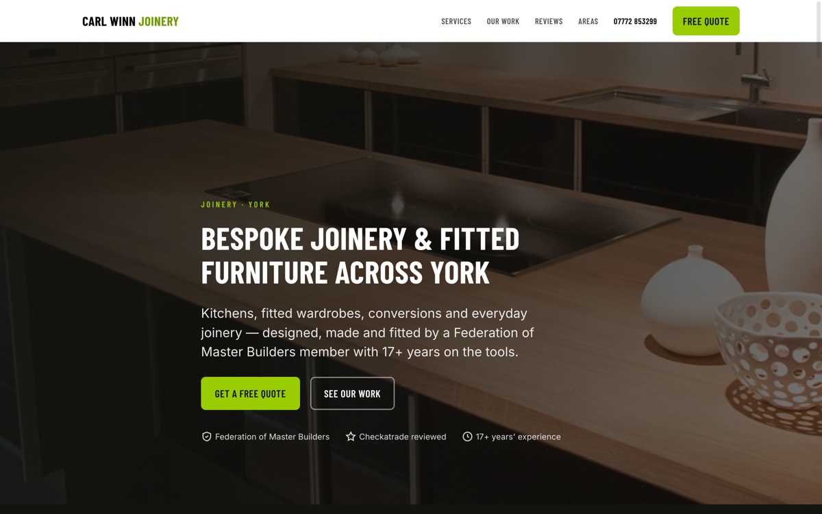 An example of a website we rebuilt